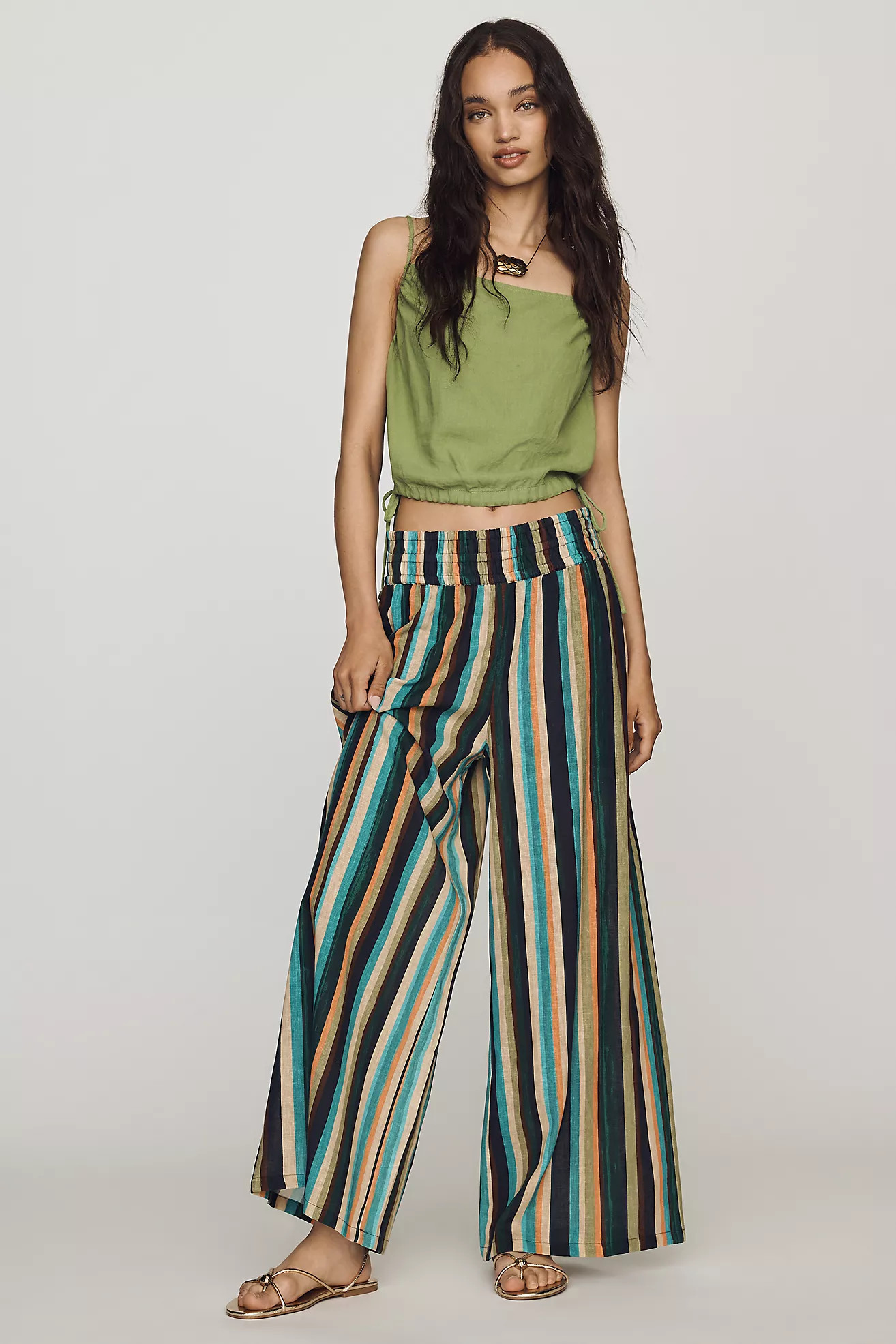 Somerset Pull-On Pants: Printed Linen Cotton Edition | Anthropologie (US)