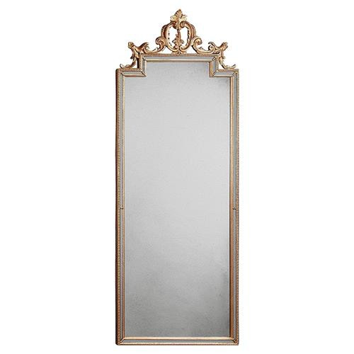 Brinley Modern Classic Hand Carved Finial Gold Frame Mirror | Kathy Kuo Home