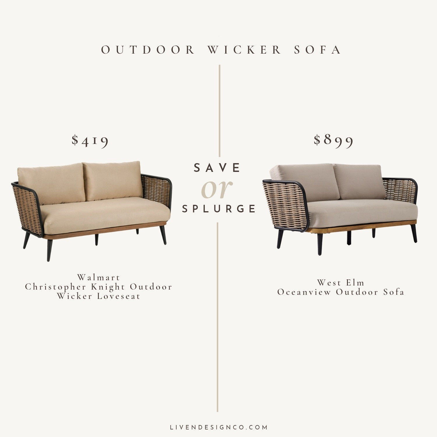 Outdoor wicker sofa. Patio furniture. Dupe. Look for less. Copycat 

#LTKSeasonal #LTKHome #LTKSaleAlert