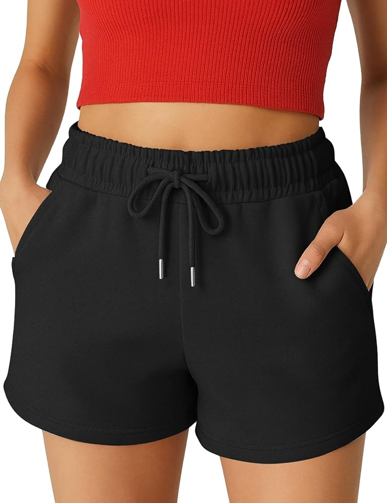 Womens Shorts - SweatShorts Workout Gym Shorts for Women Trendy Fashion Athletic Casual Summer Lo... | Amazon (US)