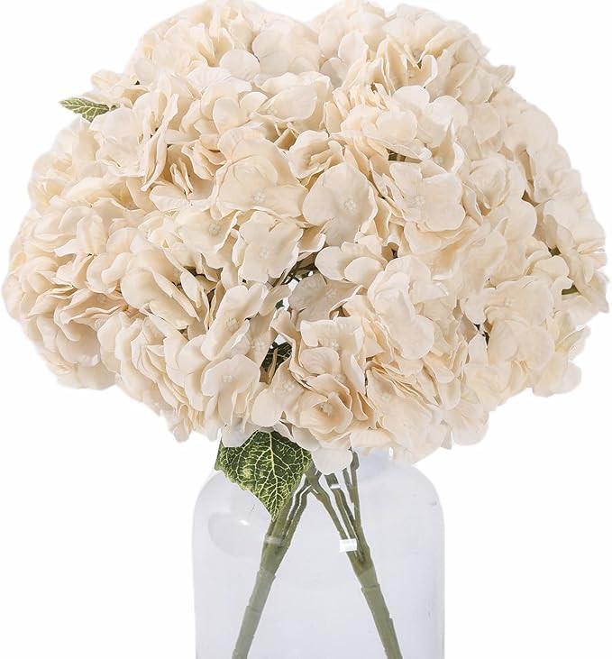Kimura's Cabin 2Bouquets Fake Hydrangea Flowers Vintage Artificial Silk Hydrangeas Flower 10Heads... | Amazon (US)