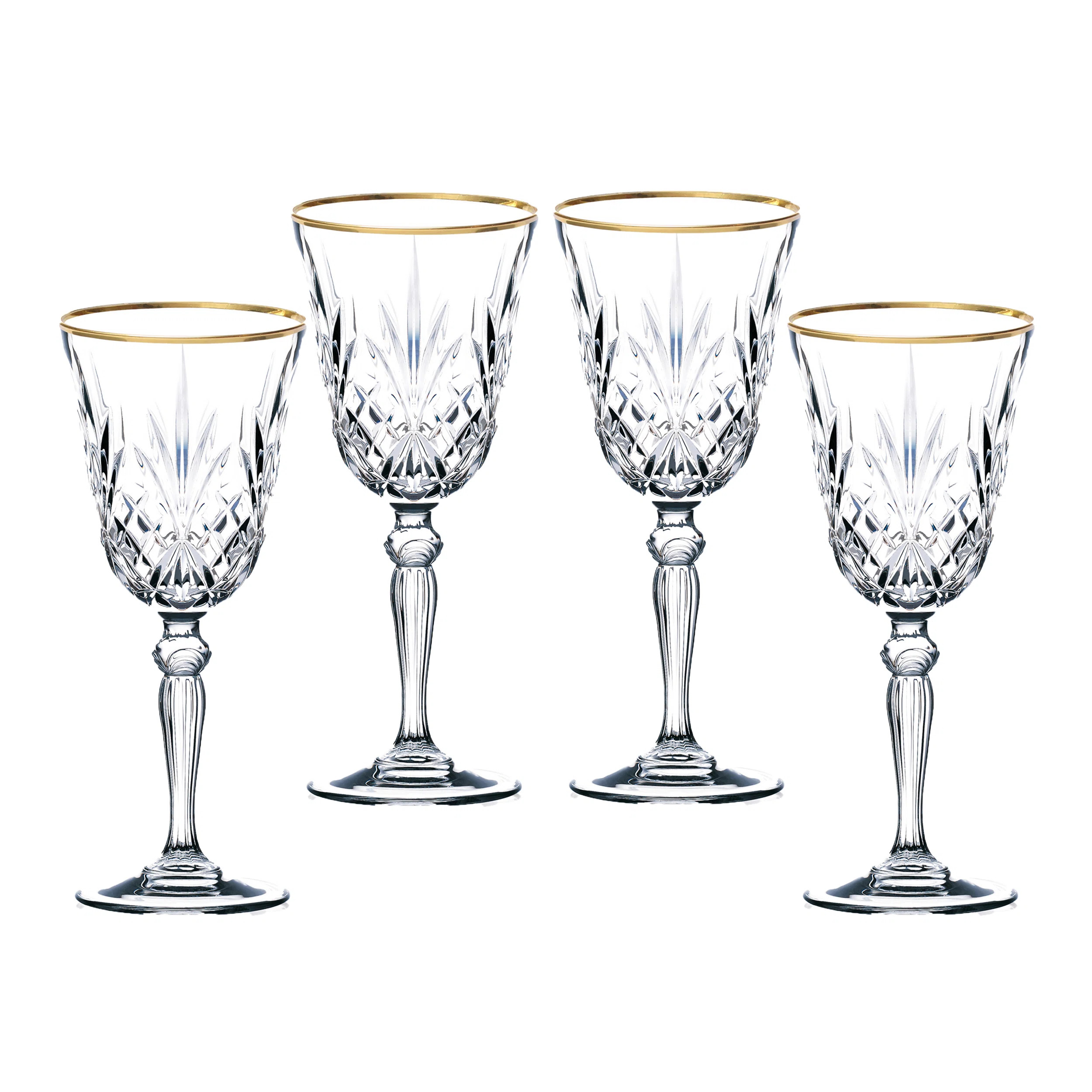 Siena 7.5oz. Crystal Wine Glass Set (Set of 4) | Wayfair North America