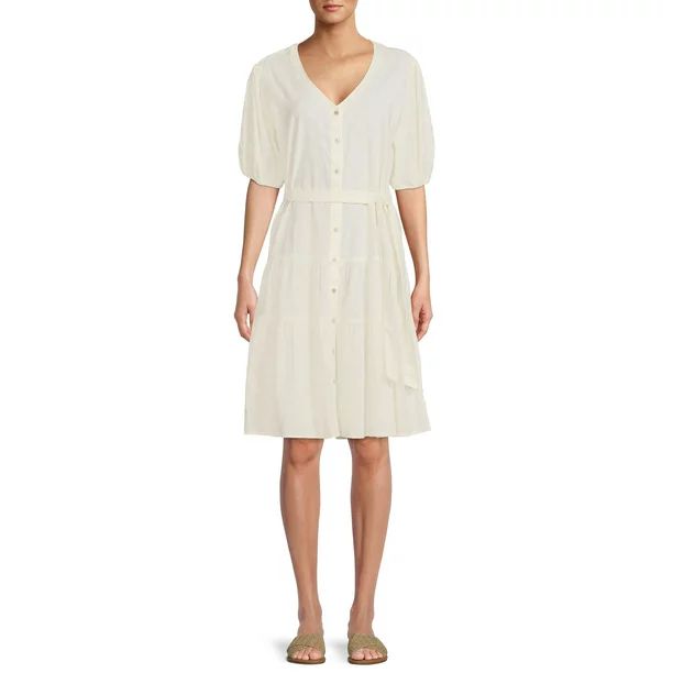 Time And Tru Women's Tiered Dress - Walmart.com | Walmart (US)