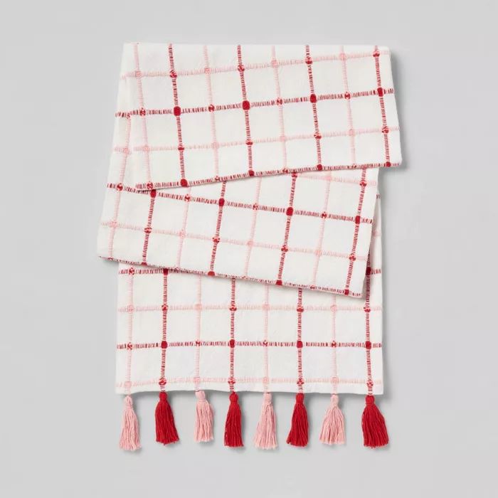 108&#34; x 14&#34; Cotton Spruced Up Plaid Table Runner - Threshold&#8482; | Target