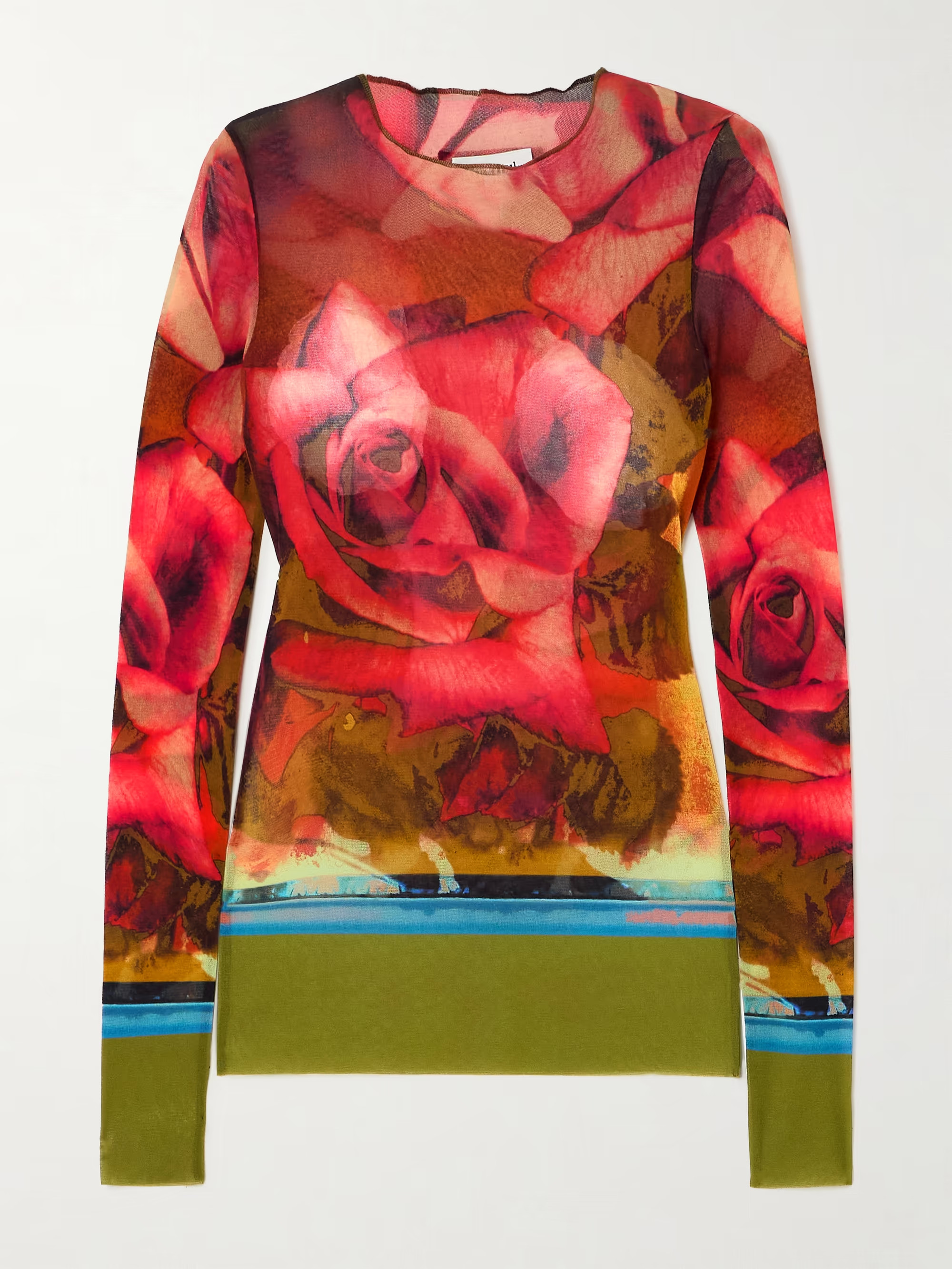 Floral-print mesh top | NET-A-PORTER (US)