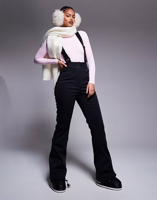 4505 Tall Ski soft shell water repellent kick flare ski trousers in black  | ASOS | ASOS (Global)