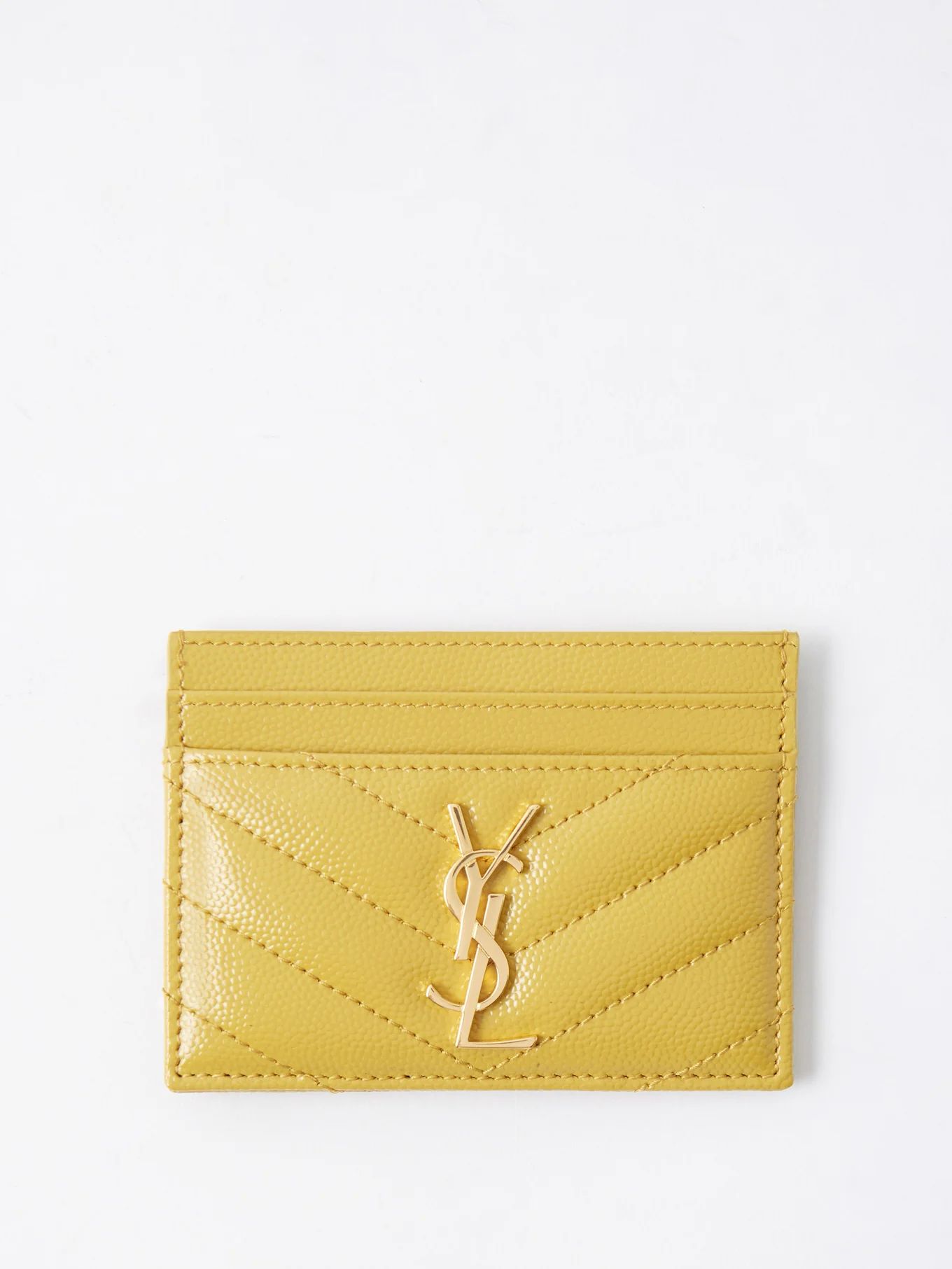 YSL-plaque quilted-leather cardholder | Saint Laurent | Matches (US)