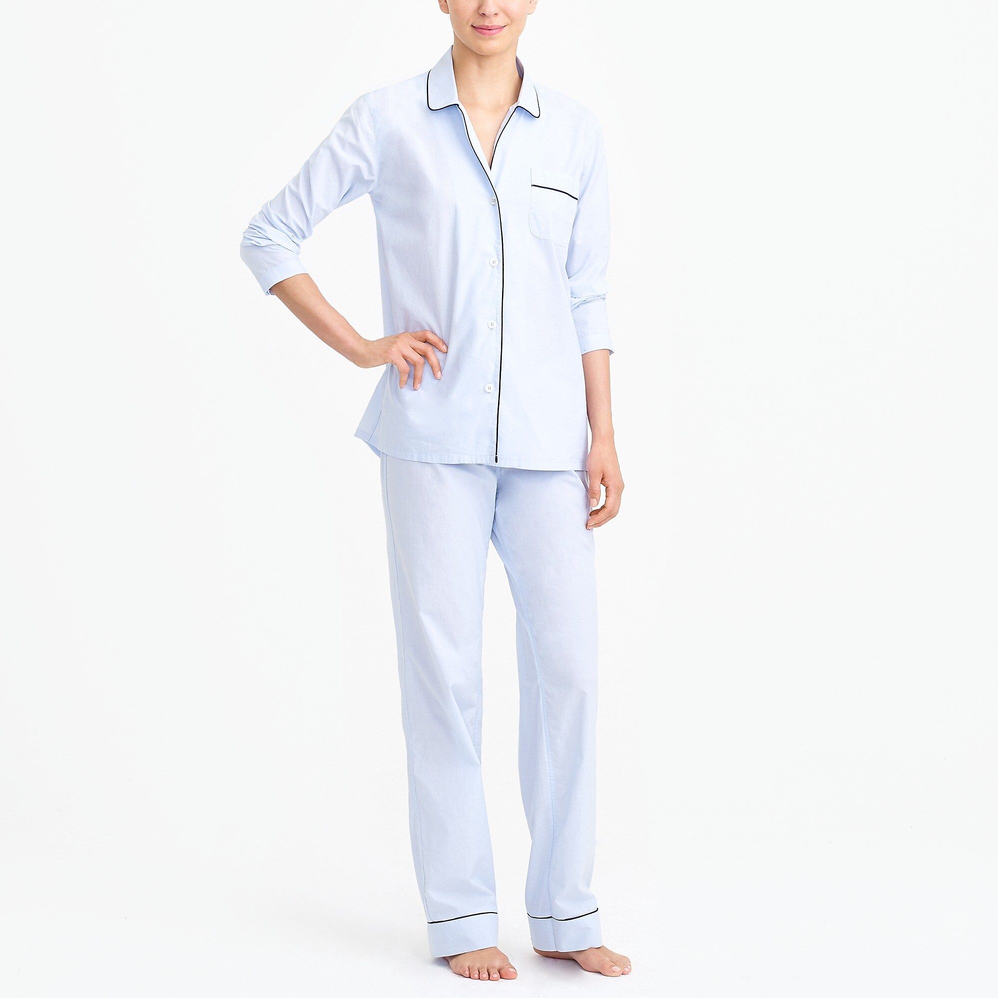 Long-sleeve end-on-end pajama set | J.Crew Factory