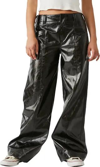 Free People Star Crossed Lovers Patent Leather Straight Leg Pants | Nordstrom | Nordstrom
