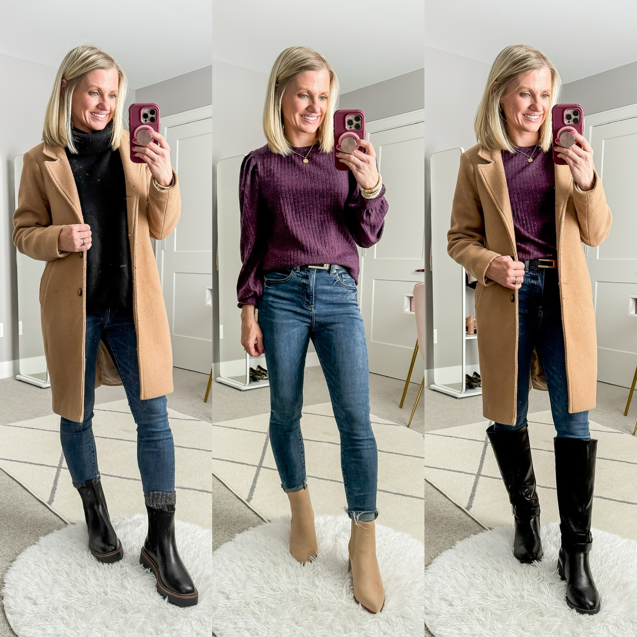 Winter mom capsule wardrobe outfits! More sizing and styling details can be found at thriftywifehappylife.com! 

#LTKStyleTip #LTKSeasonal #LTKOver40