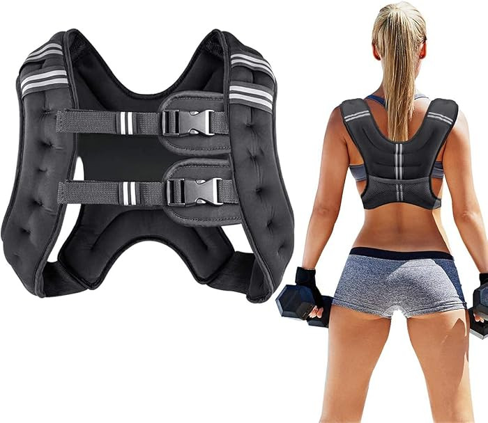 Prodigen Weighted Vest for Women and Men 8 12 16 20 25 30 Lbs with Reflective Stripe and Double A... | Amazon (US)