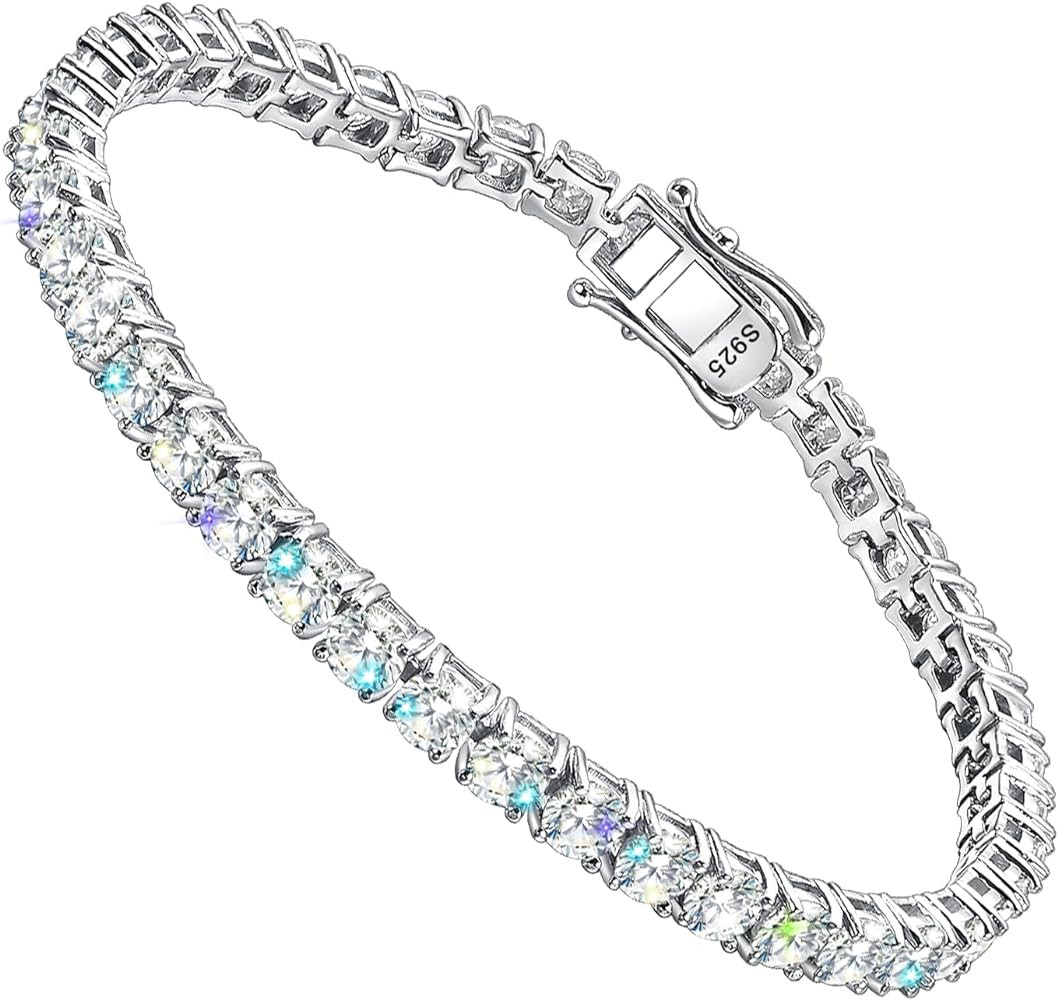 2-6.5mm Moissanite Tennis Bracelet for Women mens Bracelets Gifts Diamond Tennis Bracelet Gifts | Amazon (US)