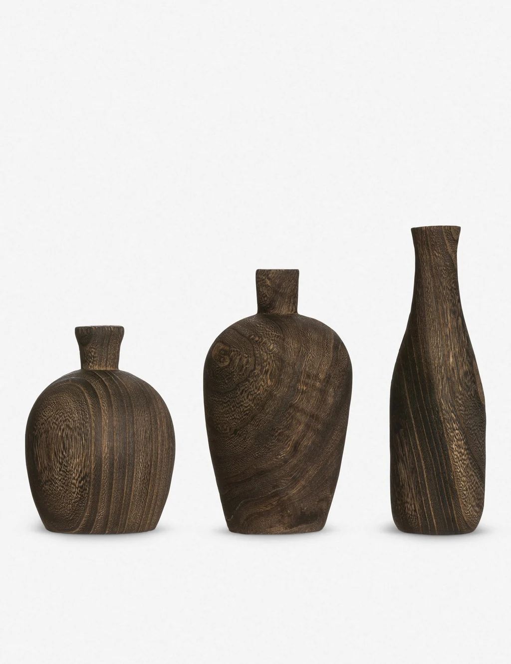 Charlynn Wood Vases (Set of 3) | Lulu and Georgia 
