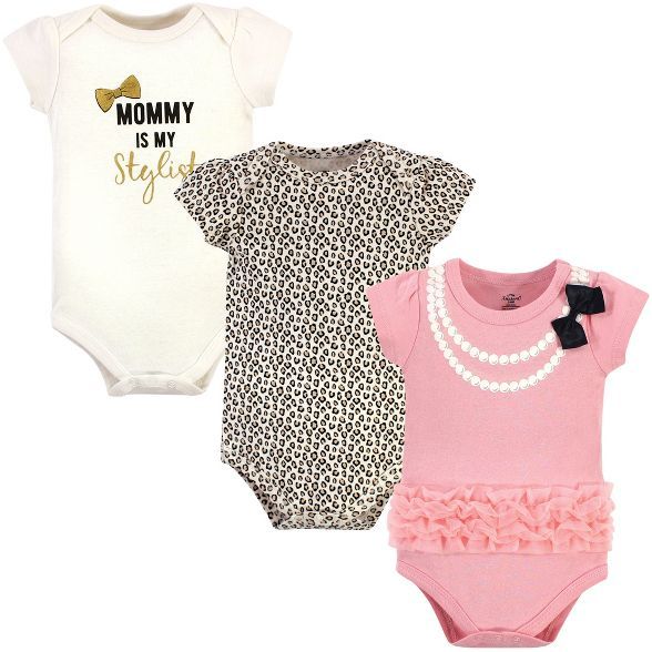 Little Treasure Baby Girl Cotton Bodysuits 3pk, Stylist | Target