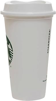 Starbucks White Reusable Travel Mug/Cup/Tumbler Grande Medium, 16oz 473ml | Amazon (US)