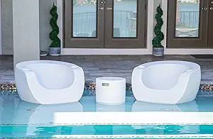 Tenjam Moon Chair in Pool Lounge Chairs for Sun Shelf Set of Two, Pool Chairs and Lounger for in ... | Amazon (US)