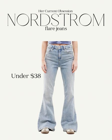 These remind me of the jeans that I got from Alexander Wang that were about $400 and they are the same style but these jeans are under $38 which is amazing! 

Her Current Obsession, Nordstrom, flare jeans 

#LTKSaleAlert #LTKU #LTKFindsUnder50