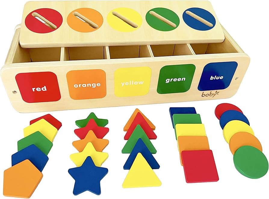 Dailyfunn Montessori Toys Color&Shape Sorting Learning Matching Box for Baby Toddlers 1-3 Year Ol... | Amazon (US)