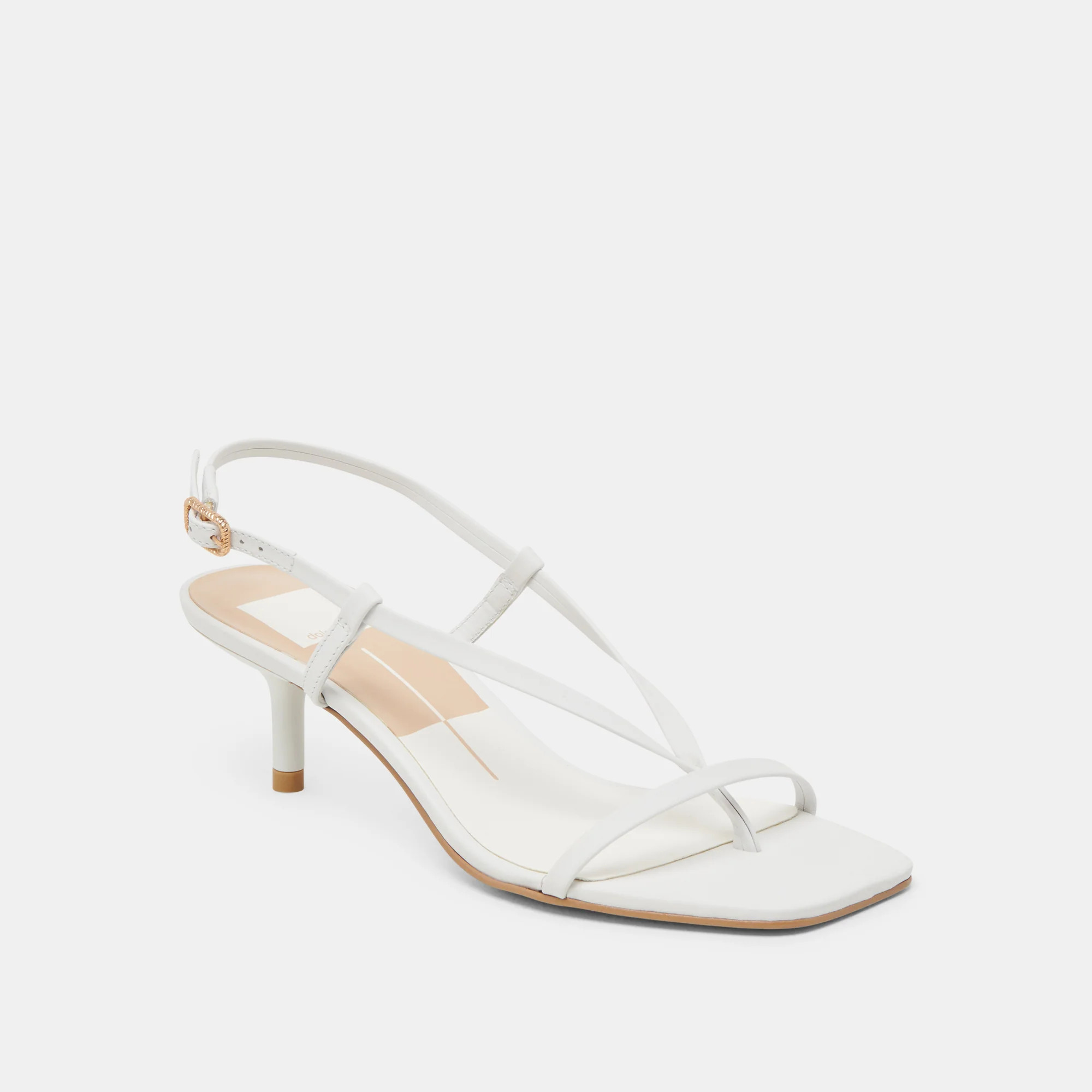 LAURY HEELS TRUE WHITE LEATHER | DolceVita.com