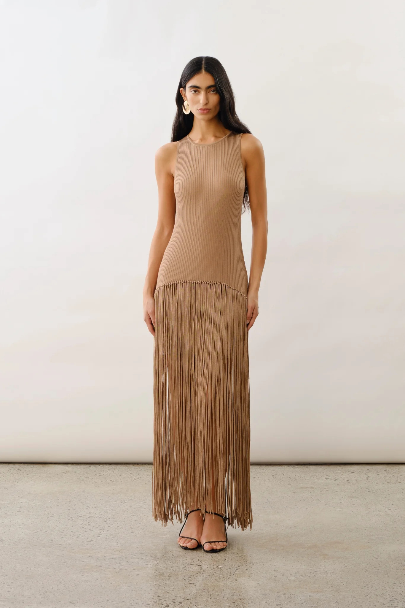 ADELITA | Shimmery Rib Knit Maxi Dress | LAMARQUE