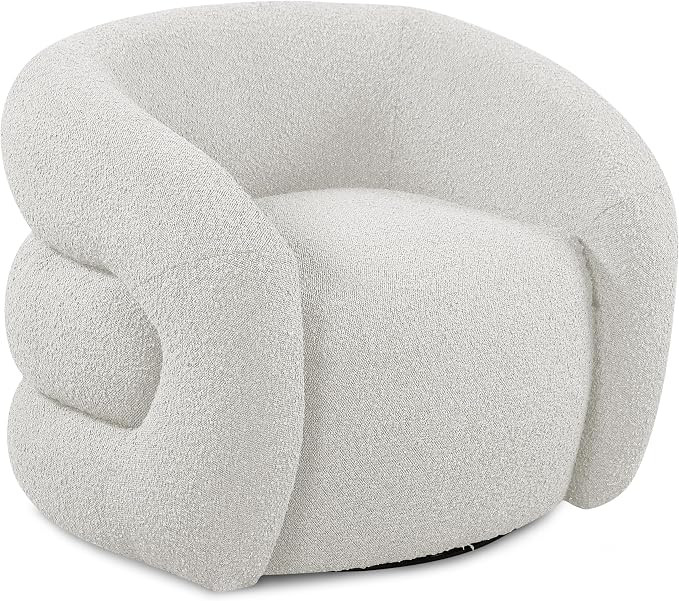 Meridian Furniture 473Cream Roxbury Collection Modern | Contemporary Upholstered Swivel Accent Ch... | Amazon (US)