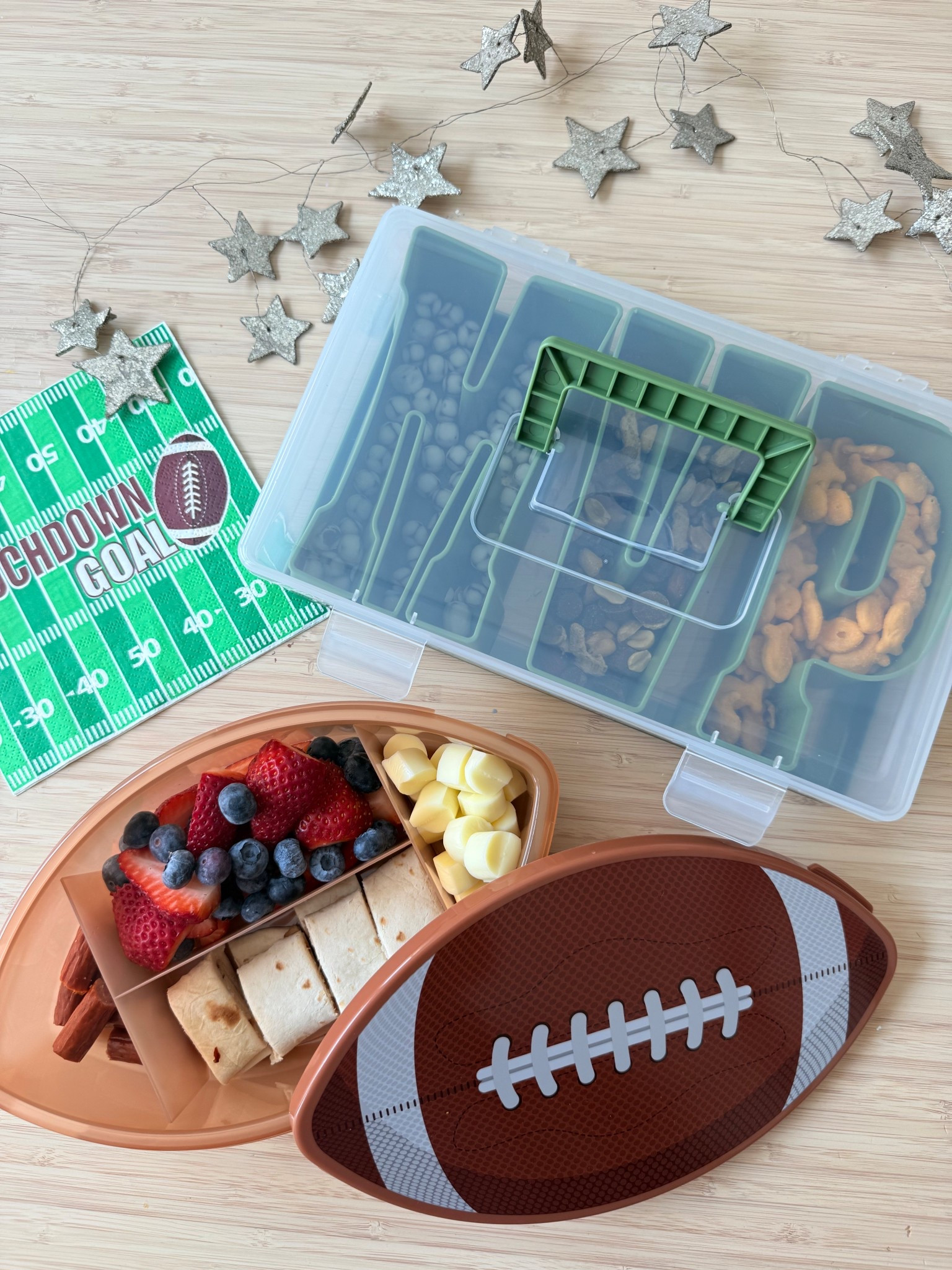 Snack boxes for football and soccer under $5! 

#LTKFamily #LTKSeasonal #LTKKids