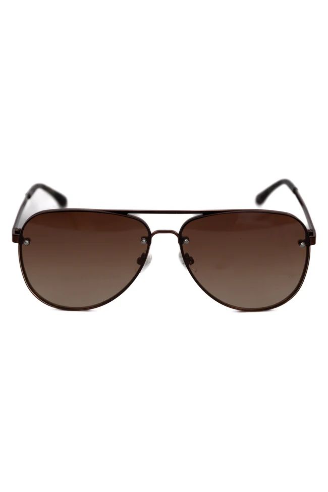 Jade Metallic Brown Sunglasses FINAL SALE | Pink Lily