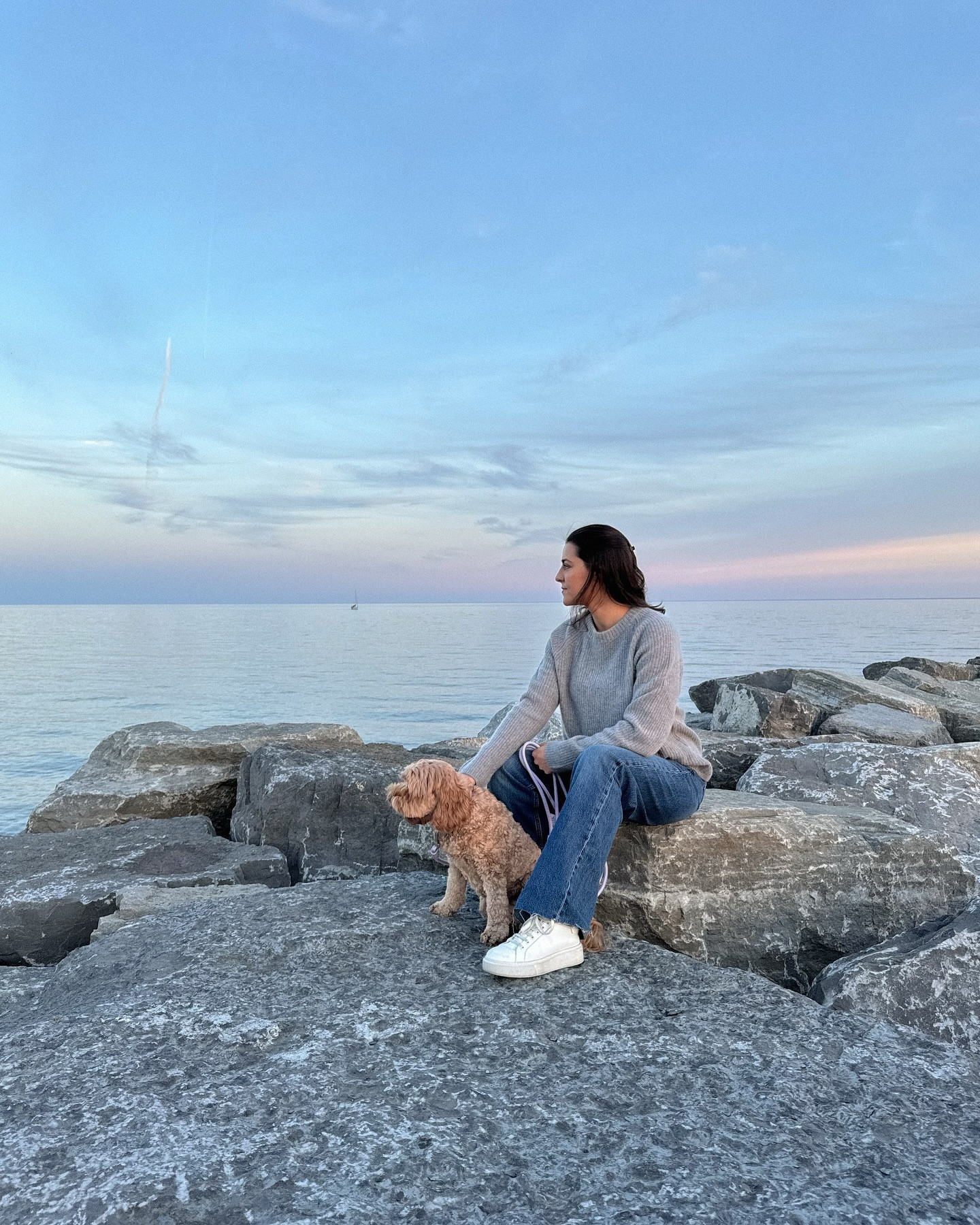 This sunset was a vibe 🍂

Leash: @wildone (code: MORGAN15) 

Cashmere Sweater: @onequince (code: INFG-MORGANS10) 

——
Cashmere Sweater, Fall Vibes, Sunset, Dog Accessories, Puppy, Fall Fashion
