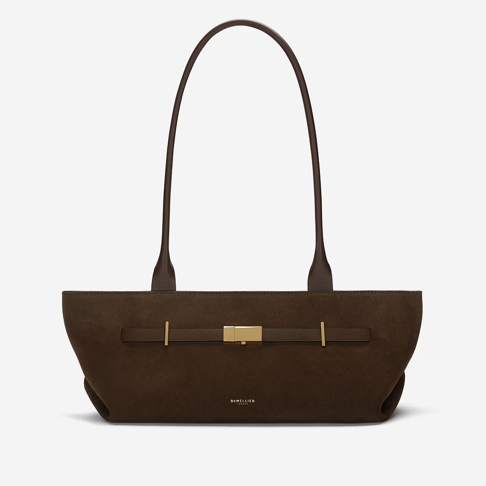 The New York Shoulder | Mocha Suede & Mocha Smooth | DeMellier | DeMellier