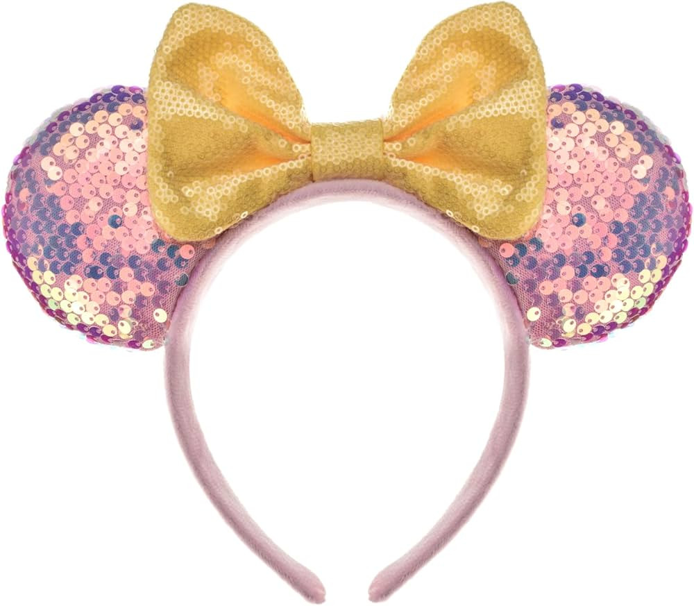 A Miaow 3D Black Mouse Sequin Ears Headband MM Glitter Butterfly Hair Clasp Park Supply Adults Women | Amazon (US)