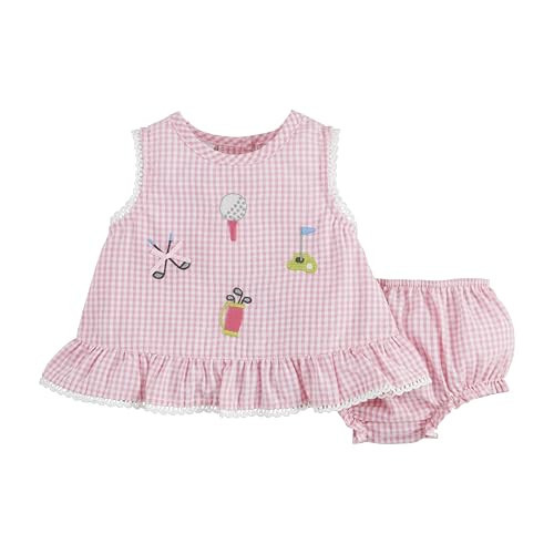 Mud Pie Children's Embroidered Golf Pinafore Set; 6-9M | Amazon (US)