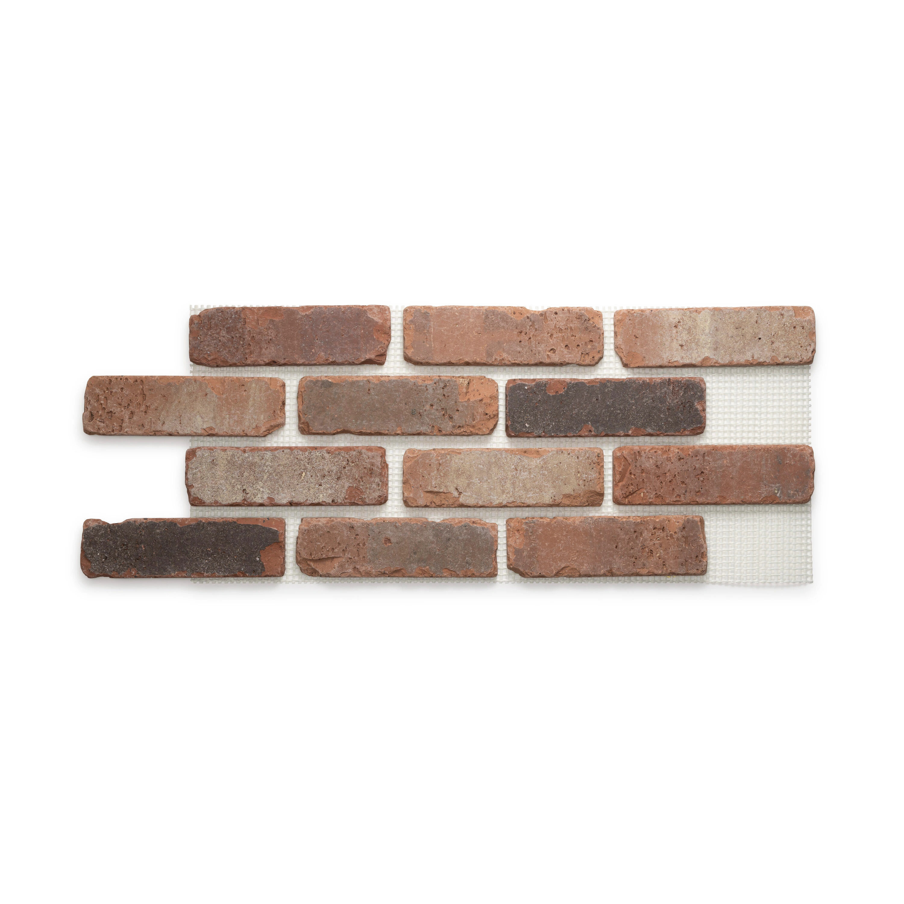 Old Mill Thin Brick Systems Old Mill Brick 10.5-in x 28-in Bridgewater Brick Veneer Panel 8.7-sq ft | BW-370056CS | Lowe's