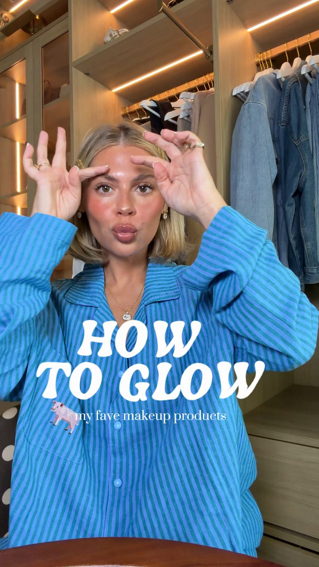 Skin prep- reale actives mandelic acid, prequel half and half, aestura spray 

Lumi- medium
REFY base- 160W
Kylie skint tint- 4W
REFY bronzer-tan
Victoria Beckham- Heatwave
Tower 28 concealer 9 or kosas 3.8
Kosas highlighter- Haloed
Givenchy bronzer 003
Juvia blush duo volume 2
Charlotte tilbury powder medium
Rode sculpt liner balance
Makeup by Mario toasty or Travis 
Patrick ta gloss creme brulee