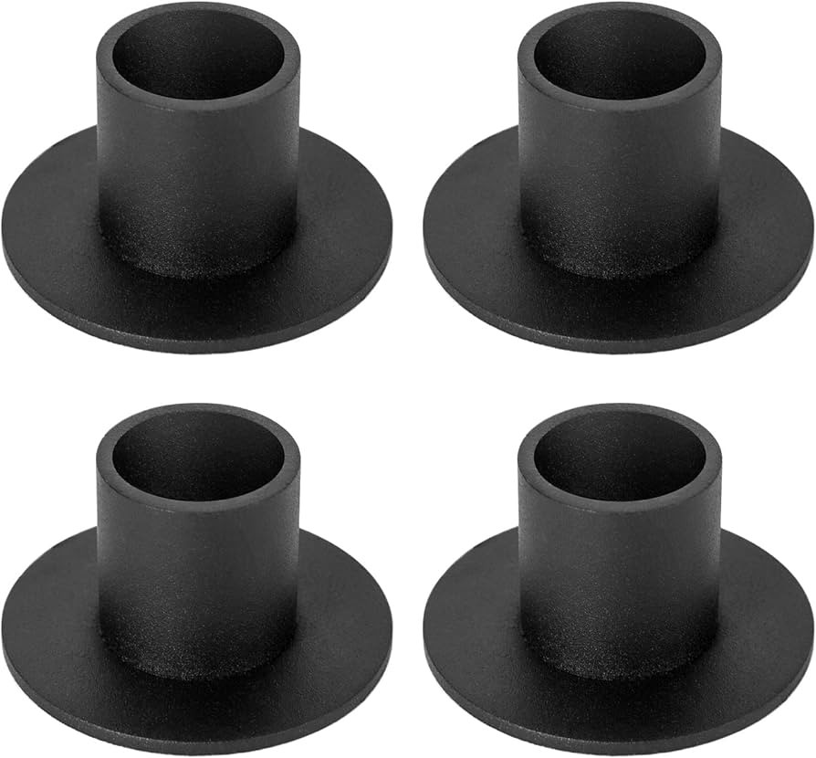 HUANGXIN 4 Pcs Black Candle Holders Retro Candlestick Holder Farmhouse Decor for Home Wedding Par... | Amazon (US)