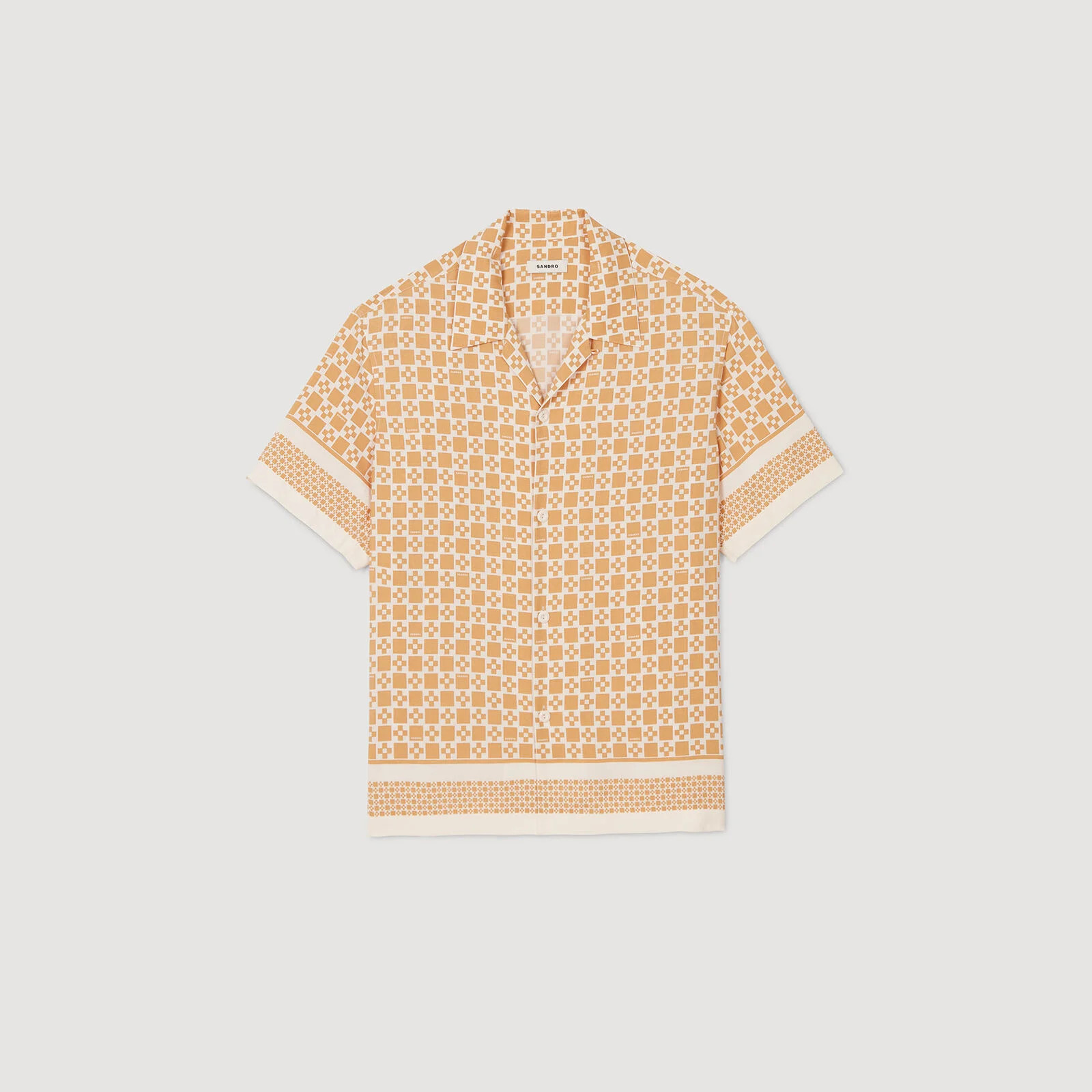 Square Cross motif flowing shirt | Sandro US | Sandro-Paris US