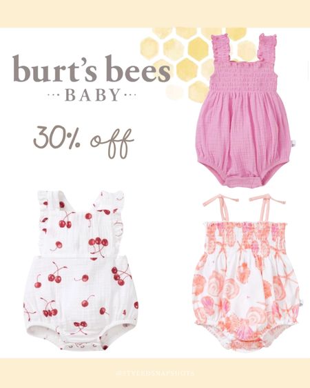 Burt’s bees baby 🐝 30% off 

baby girl outfits 

#LTKBaby #LTKFindsUnder50