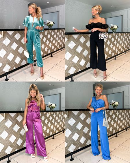 Wearing size xs in all

Wedding guest. Wedding guest dress. Wedding guest jumpsuits. Jumpsuits  