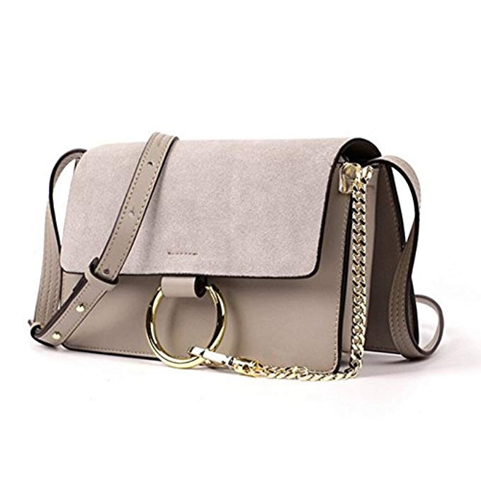 Actlure Women Genuine Leather Crossbody Shoulder Purse Chain Link FY Bag | Amazon (US)