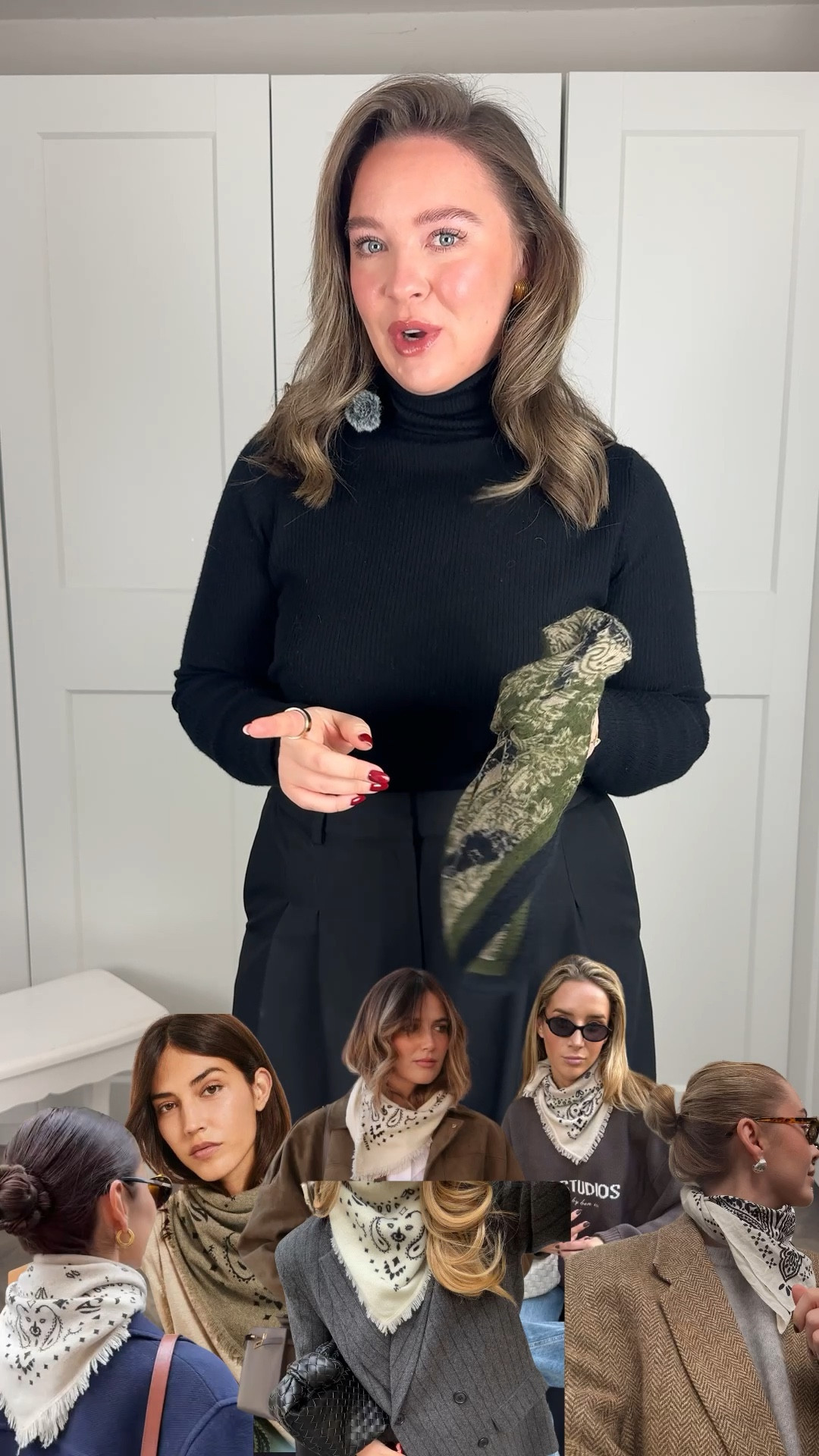 get the bandana scarf look for less 💸 this one is £22.99 and 100% wool! 

I wear my usual size in the trousers 

#LTKwinter #LTKstyletip #LTKworkwear