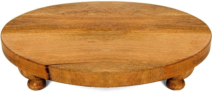 Heritage Lace Artisan Wood 16" Footed Charcuterie Board, Natural, 40 (FH-042) | Amazon (US)