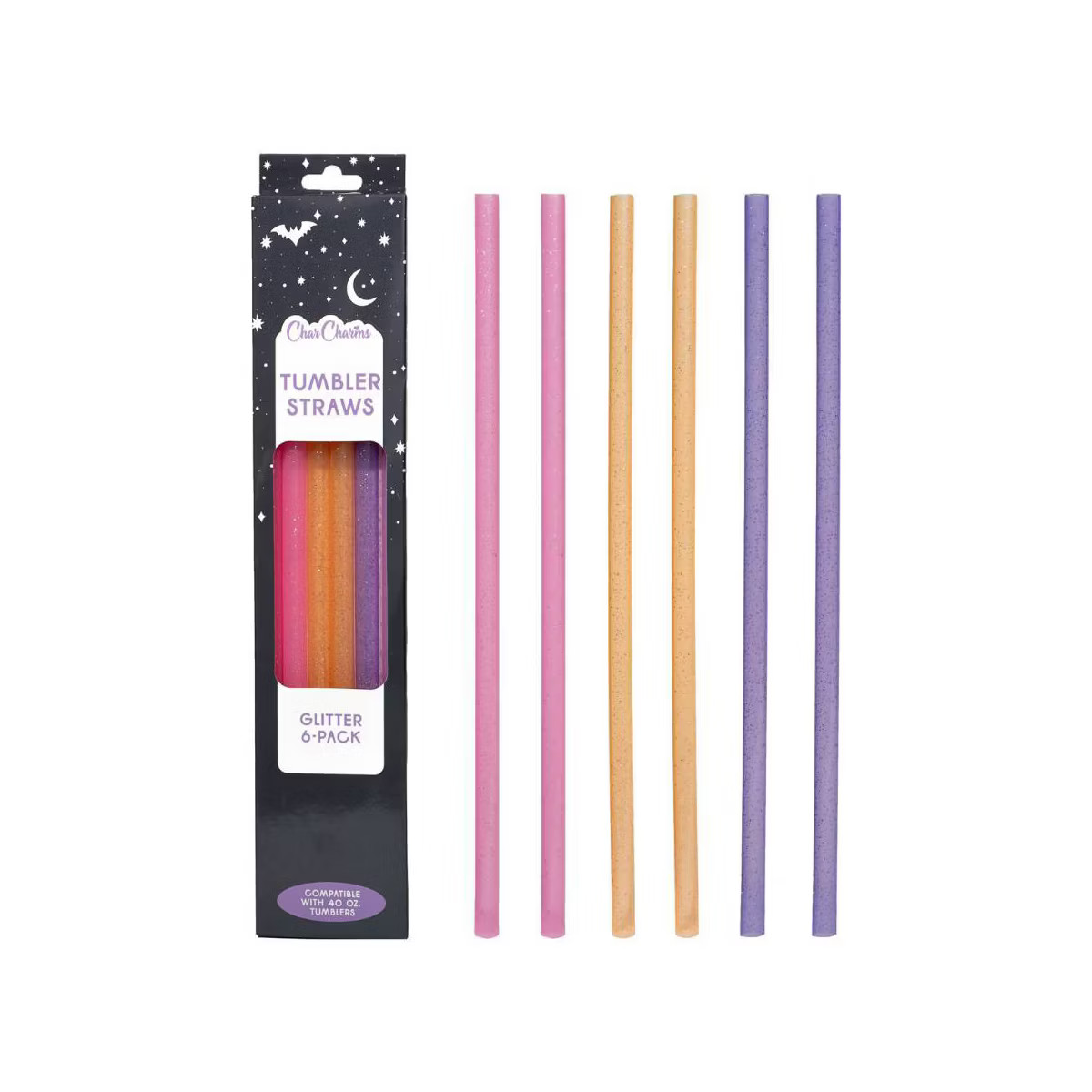 CharCharms 6pk 40oz Water Bottle Straws | Target