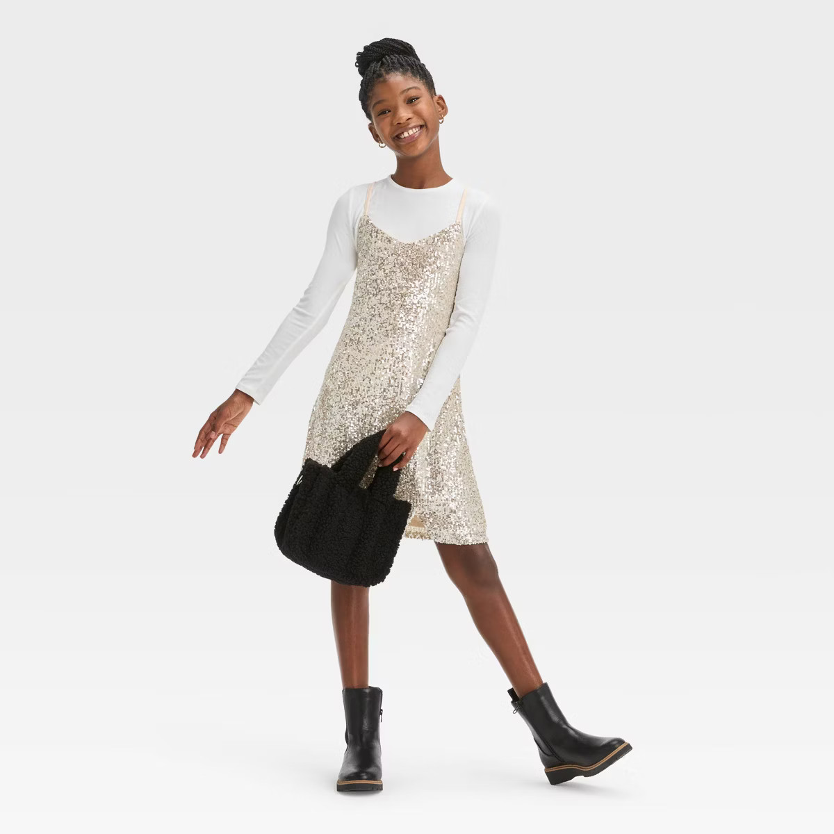 Girls' Long Sleeve 2 for 1 Dress - art class™ | Target