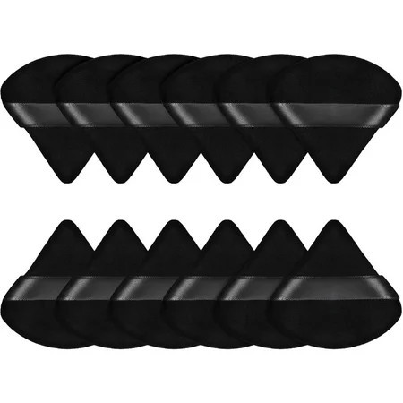 AFANSO Face Triangle Makeup Puff Powder Puff for Loose Powder Black 12 Pcs | Walmart (US)