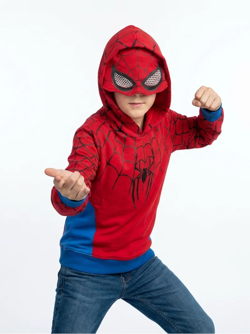 Spider-Man, Boys' & Big Boys' Graphic Cosplay Hoodie, Sizes 4-18 | Walmart (US)