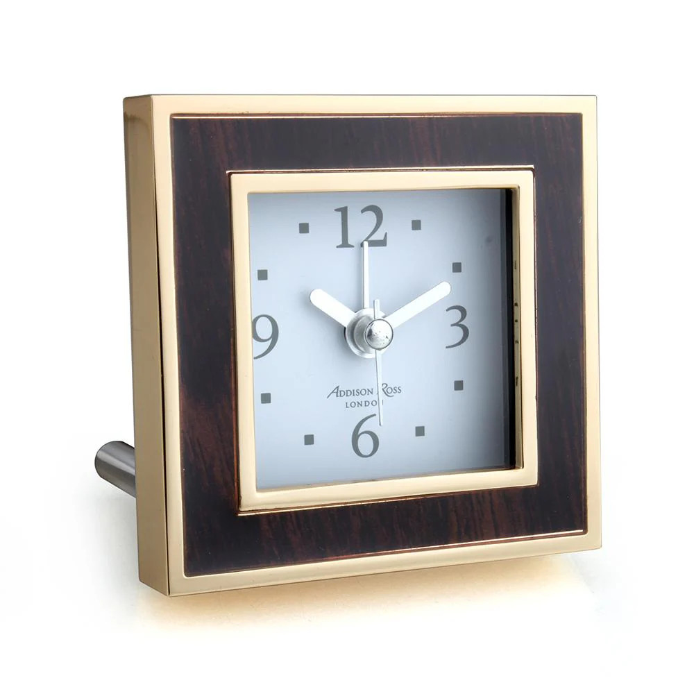 Toscana Midnight Square Silent Alarm Clock | Addison Ross US