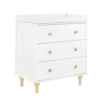 Babyletto Lolly 3-Drawer Changer Dresser in White/Natural | buybuy BABY