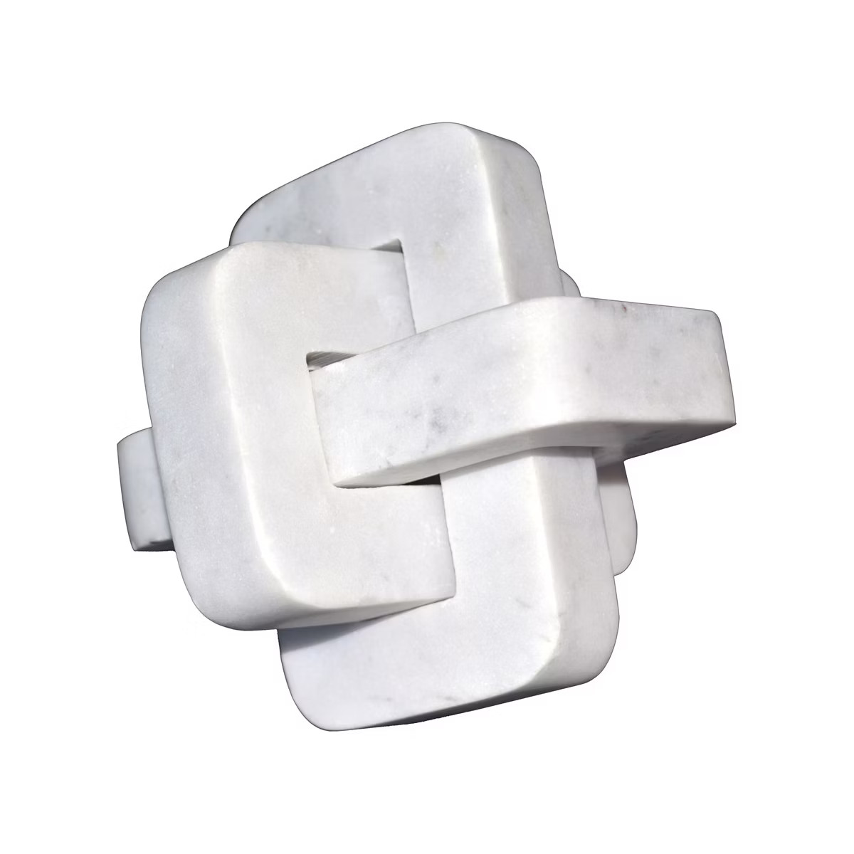 Sagebrook Home 5" Marble Geometric Orb - Contemporary Abstract White Interlinking Geometric Shape... | Target