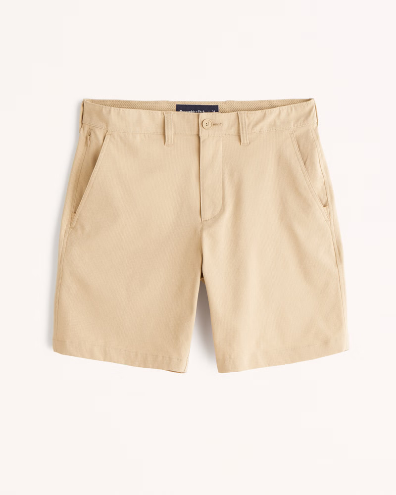 Abercrombie & Fitch Men's 8 Inch Performance Golf Short in Khaki - Size 34 | Abercrombie & Fitch (US)