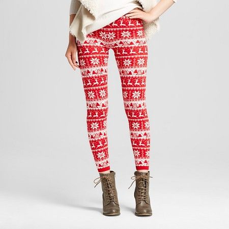 Women's Patterned Legging Red - Mossimo Supply Co.™ (Junior's) | Target