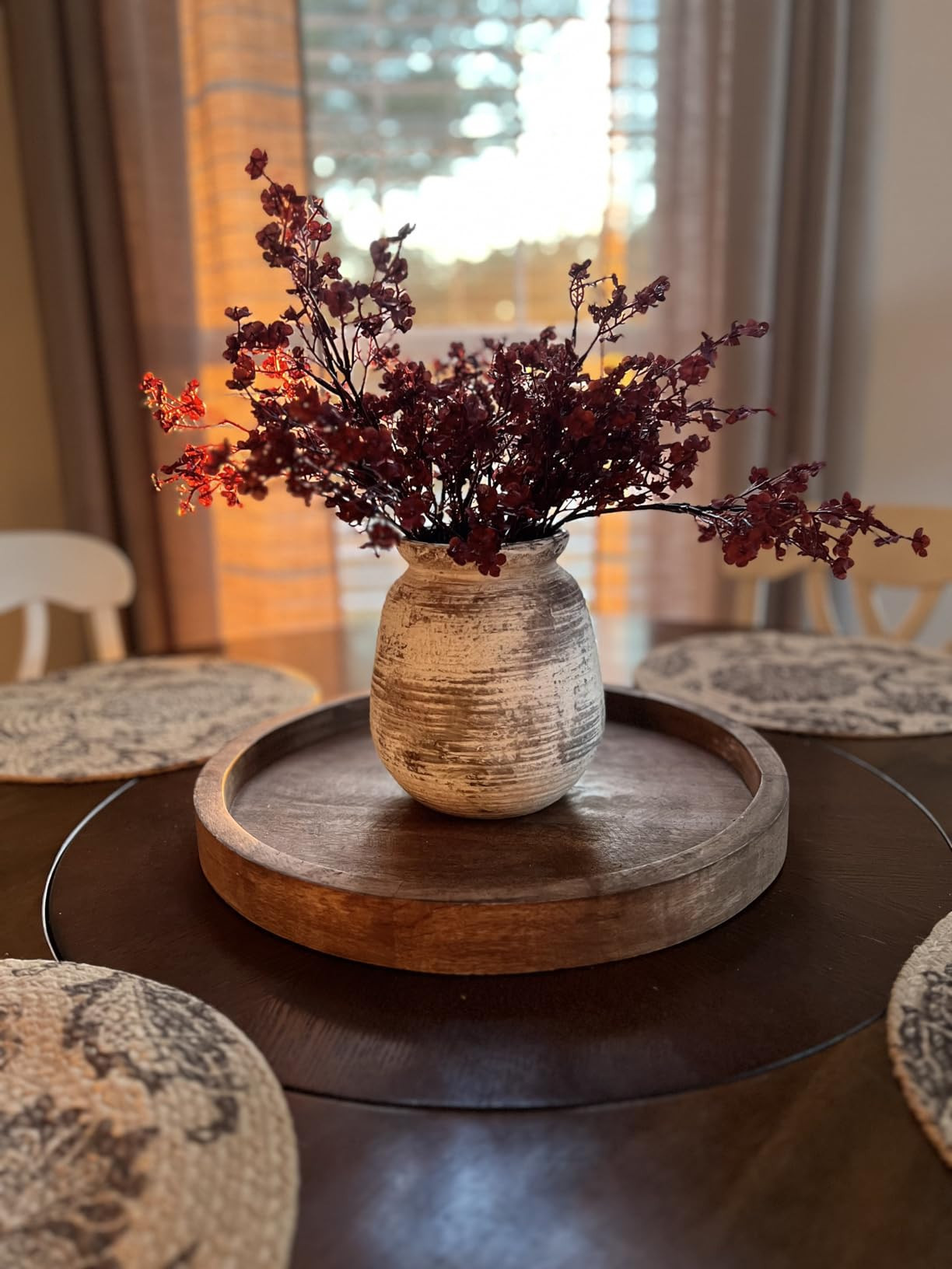 SIDUCAL Rustic Farmhouse Flower Vase | 9.5 Inch Large Ceramic Vase | Pampas Grass Vase | Modern F... | Amazon (US)